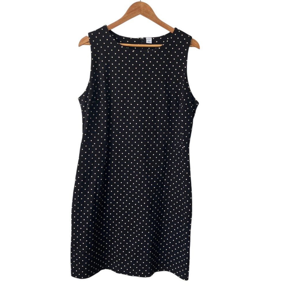 Old Navy Sleeveless Black Sheath Polka Dot Dress, New with Tags